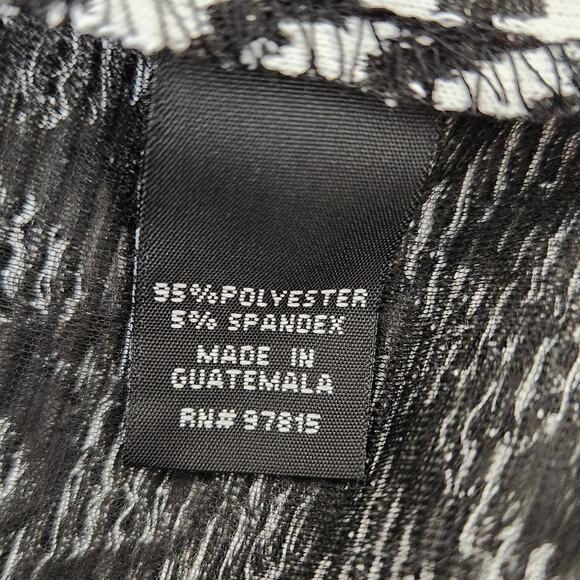 Chevron Stripe Knit Cardigan 3X Black Trim Hook Closure Unlined Stretch Washable - Picture 7 of 7